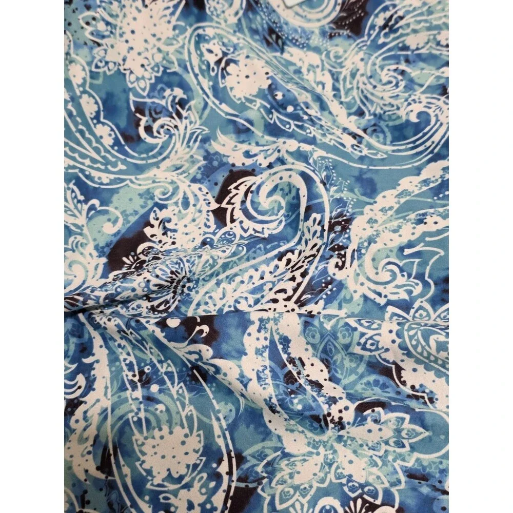 Aqua Eve One Piece Swimsuit Turquoise & Blue Pasley Print Woman's Size 18W
